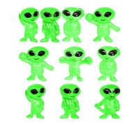 Mini Aliens Figure - 2.8cm Realistic Collectible Display Ornament | Glow In The Dark Alien Figures Set | Creative Glowing Miniatures | For Shelf Mantel Living Room Bedroom Birthday Housewarming