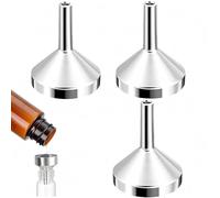 Mini Aluminium Funnels, Dishwasher Safe for Small Bottles, 3 Pack, Silver