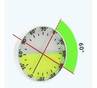 Mini Aluminum Alloy Level Tool, 60 x 10 mm Angle Meter with 0-90° Dual-Direction Measurement, Glass Lens for Readings, Tape- Backi(Silver and Green)