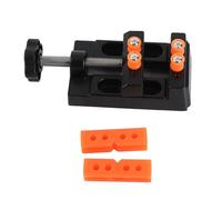 Mini Aluminum Alloy Vise Clamp, Milling Table Drill Bench Tool, Black, 5.3cm Clamping Length - Durable Metal Construction, Portable Design, Ideal for Woodcarving and Small Object