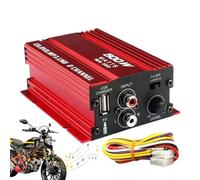 Mini Amplifier Car Audio - Compact Sound Booster Unit, Small Stereo Amp Kit | Sleek Alloy Design, Vehicle Theme, High Output Feature, Bass Gain Enhancer for Truck Motorcycle Speaker System