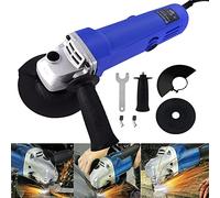 Mini Angle Grinder 115mm, 750W Corded Electric Angle Grinder for Masonry Concrete Tile Metal Steel Cutting Grinding Polishing, 12000RPM, Additional Handle