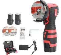 Mini Angle Grinder 18V 550W Cordless Angle Grinder Battery Operated Electric Polishing Machine with 2 Batteries for Cutting, Grinding,Polishing UK Delivery (red)