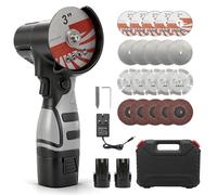 Mini Angle Grinder Kit, Cordless Angle Grinder with 2 2000mAh Batteries, 20pcs Discs, 19500RPM, 75mm Power Grinder for Cutting, Polishing and Grinding