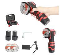 Mini Angle Grinder, Professional Battery Angle Grinder 18 V 550 W, with 2 Batteries (1500 mAh), Cutting Grinder, Battery Flex, Suitable for Cutting and Polishing Wood, Stone, Steel