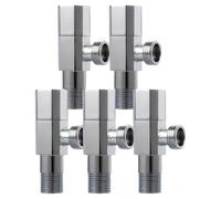 Mini Angle Valve 2Pcs Bathroom Hot and Cold G1/2 Angle Valve Water Heater Toilet Switch Household 5Pcs