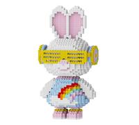 Mini Animal Building Block Set, 3000+ PCS Rabbit Building Block Model, Interlocking Blocks MOC Kit Construction Toy, Not Compatible with Major Brands (B)