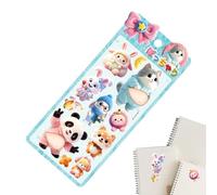 Mini animal stickers, cute silicone craft stickers, 3D small notebook stickers, for water cups, walls, guitars, suitcases, travel luggage, notebook, envelopes, glasses, tablet planner, diaries