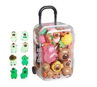Mini Animals Glowing DIY Cute Funny Desk Decor | Cartoon Tiny Animal Figurines Toy Set for Stocking Stuffers Classroom Prizes Birthday Christmas Planter Flower Pot