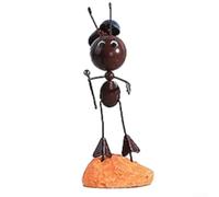 Mini Ant Wall Ornament for Outdoor Decoration, Hand Painted Weather Resistant Iron Sculpture, Adds Fun and Colorful Insect Design to Garden and Patio (A)