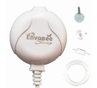 Mini Aquarium Air Pump Ultra Silent For Nano Fish Shrimp Oxygen Aeration Energy Saving with Check Valve, Air Stone, for Freshwater Betta Fishbowl Tanks up to 50 Litre,1W (White)