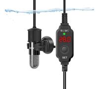 Mini Aquarium Heater 10W USB Fish Tank Heater with Digital Display Thermostat, Adjustable Tank Heater Small Submersible Turtle Tank Heater for 0.5-2 Gallon Tanks