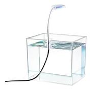 Mini Aquarium - Polystyrene Table Bowl, Clip Light Set, Non-Slip Small Betta Aquarium | Compact Water Habitat for Home, Bedroom, Living Room, Apartment, Beginners, Adults, Children