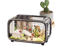 Mini Aquarium Tank - Highly Transparent Acrylic Habitat Housing for Betta Fish - Lightweight and Space-Saving Ornamental Tank | Compatible with Aquarium Facilities