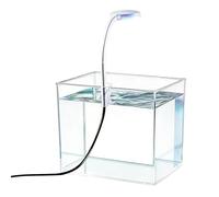 Mini Aquarium - with Clip Lighting and Transparent Non-Slip Base, Aquariu M Desktop for Fighting Fish | for Home Bedroom Living Room Apartment Beginner Adult Child Observation