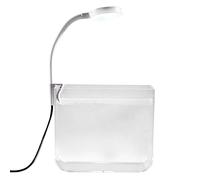 Mini Aquatic Habitat - Polished Durable Silicone Seal Casing | Table Reservoir with LED Lighting and Aesthetic Furnishings for Office Workplaces, Children, Fish Farming, Educational