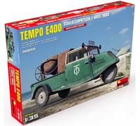 Mini Art 38059 1:35 Tempo E400 Sheet Steel Platform 3-Wheel-Faithful Replica, Model Building, Plastic, Truck, car, kit for Adults, Molded Color