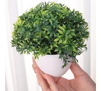 Mini Artificial Potted Green Bonsai Mini Bamboo Leaf Grass Tabletop Greenery Ornaments Home Garden Simulated Grass Decoration 14cm
