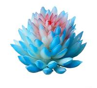 Mini Artificial Succulent Plant Bonsai for Home and Office Decoration, Realistic Simulation for Table and Garden Display (Blue)