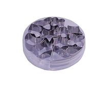 Mini Assorted Shape Cookie Cutter Set, from 1.2” to 1.6” - 12 Piece - Stainless Steel