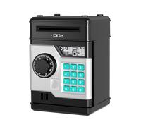 Mini ATM Savings Bank - Auto Scroll Money Box, Password Protection ATM Machine | Boys Girls Change Cash Savings Container, Large Capacity Coin Bank For Financial Literacy Education