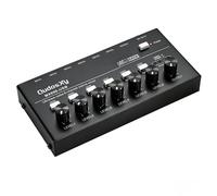 Mini Audio Mixer, 6K Stereo Mixer for Submixer, Flush Mount Microphone Control, 1/4" TRS Input/Output, Ideal for Guitars, Bass, Keyboards