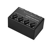 Mini Audio Mixer Small Mixer RCA Inputs Output Stereo Dispenser Portable Passive Mixer for Club Recording Mixing Instrument Live and Studio