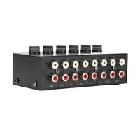 Mini Audio Mixer Stereo 6 Channel Stereo Line Mixer for Small Clubs or Bars, As Guitars, Bass, Keyboards Mixer
