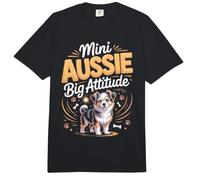 Mini Aussie Big Attitude Australian Shepherd Dog Comfort Colors Adult Heavyweight T-Shirt