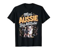 Mini Aussie Big Attitude Australian Shepherd Dog Value Graphic T-Shirt, Men, Black, L