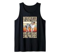 Mini Aussie Introvert Miniature Australian Shepherd Tank Top, Men, Black, XX-Large