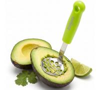 Mini Avocado Masher, Small Potato Masher, Heavy Duty, Kitchen Utensil. Stainless Steel, Tiny Masher, Compact Mini Masher for Avocado - Effortless Guacamole Preparation, Dishwasher Safe.… (Green)