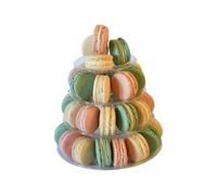 Mini Baby Shower Macaron Tower by Mademoiselle Macaron (supplied with tower structure and 40 macarons in pink, ivory and blue)