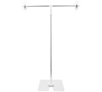 Mini Background Frame Support Stand for Photography Backdrops | Stainless Steel and Plastic Build, Portable Tabletop Use, for Paper and Poster Shoots, White Finish