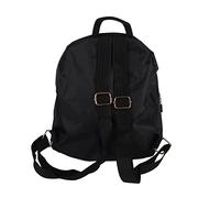 Mini Backpack 25 * 25 * 2 Fashion Women Girls Small Backpack Travel Zipper Oxford Daypack School Bag Gift (Black)