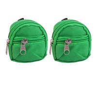 Mini Backpack Coin Purse Key Chain Pendant Set, 2 Pcs Nylon | Zipper Closure, Cute Bag Charm for Keys and USB Flash Drives, Daily Use with Handy Coin Storage