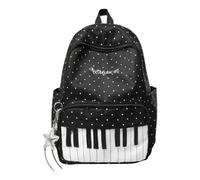 Mini Backpack for Women Casual Travel Daypack Nylon Small Backpack 2027 | Nylon Casual Laptop Bag Polka Dot Piano Key Mini Daypacks for Women, Travel Shopping Daily Lightweight Small Cute Backpack