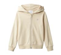 Mini Badge Zip Hoodie - female - Calvin Klein Jeans - Kids Sweatshirts - Beige - 6 Y - Kids 6 Y