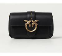 Pinko Women's Love One Pocket Vitello Silk Bag 100061 Black Color