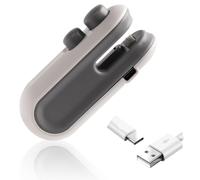 Mini Bag Sealer, 2 in 1 Bag Sealer And Cutter Magnet Rechargeable Sealing Machine Portable Handheld Heat Vacuum Sealer Small Bag Resealer for Plastic Bags Food Storage for Crisp Bags (White)