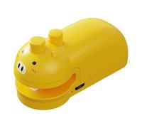 Mini Bag Sealer 2 In 1 Heat Sealer&Cutter Portable Chip For Snacks Plastic Food Storage Manual Vacuum compatible with Machine (Yellow, 9X4X3.5cm)