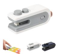 Mini Bag Sealer,2 in 1 Portable Handheld Mini Heat Sealer,Rechargeable Bag Sealer with Cutter (White)