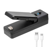 Mini Bag Sealer-2In1 Portable Rechargeable Handheld Vacuum Heat Sealers &Cutter for Plastic Bag Storage Food 1Pcs Black