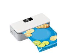 Mini Bag Sealer - Bags Sealings Machine, 6 Mode Heat With Magnetic Back | Built In Cutter Electric Handheld Pouch Fasten Machines For Snack Chip Candy Cereal Food Storage Kitchen Travel Use