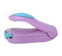 Mini Bag Sealer, Battery Operated Portable Handhold Electric Heat Resealer Machine Bag Clips (Purple)