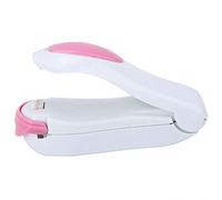 Mini Bag Sealer, Battery Operated Portable Handhold Electric Heat Resealer Machine Bag Clips (White)