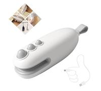 Mini Bag Sealer & Cutter, 2 in 1 Portable Heat Sealer, Rechargeable, White