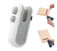 Mini Bag Sealer & Cutter, Handheld Type-C Rechargeable, Portable Heat Sealer for Chips, Snacks & Plastic Bags, Fresh Food Storage, Easy Seal and Cut (White)