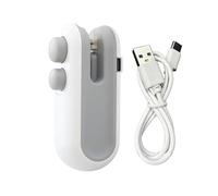 Mini Bag Sealer,Handheld mini bag sealer and cutter，Rechargeable Handheld Bag Sealing Machine for Chips Snacks Plastic Bags Fresh Storage(White)