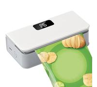 Mini Bag Sealer, Portable Bag Resealer, Rechargeable Magnetic Sealer Machine With LED Power Display And Cutter, 6 Adjustable Gears, Keep Food Fresh And Snacks Crispy(White)